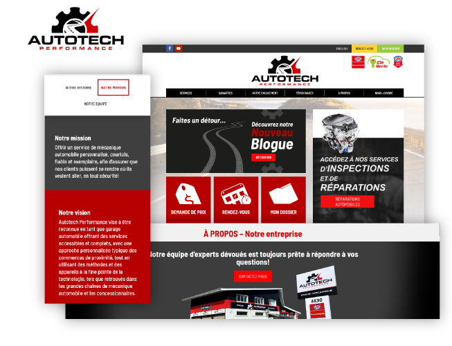 Un site multifonctionnel pour « Autotech Performance »