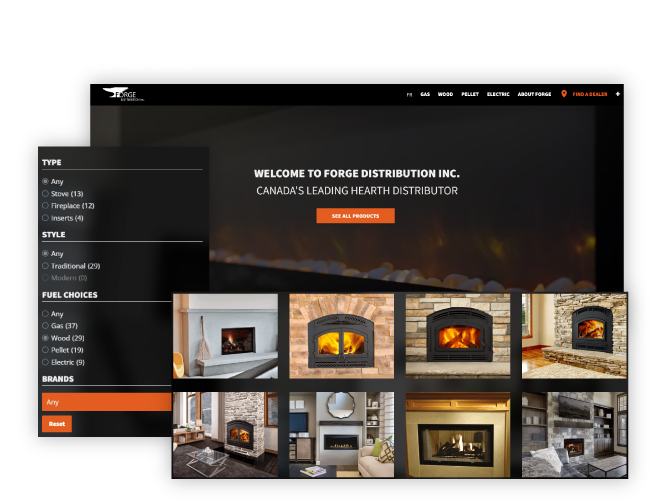 Un site enflammé pour Forge Distribution Inc.