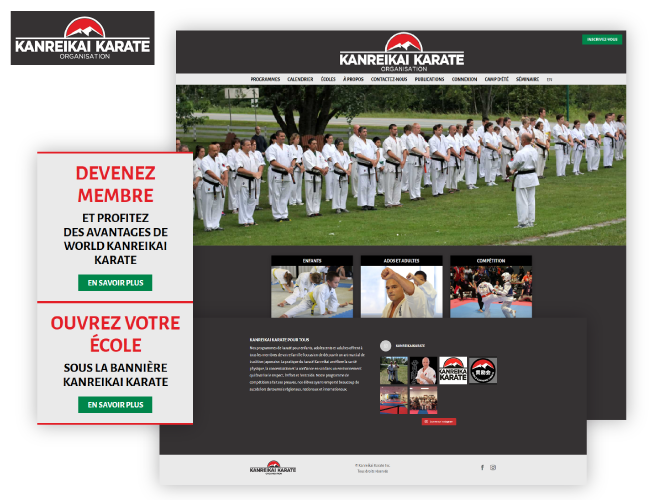 Un site web puissant pour Kanreikai Karaté