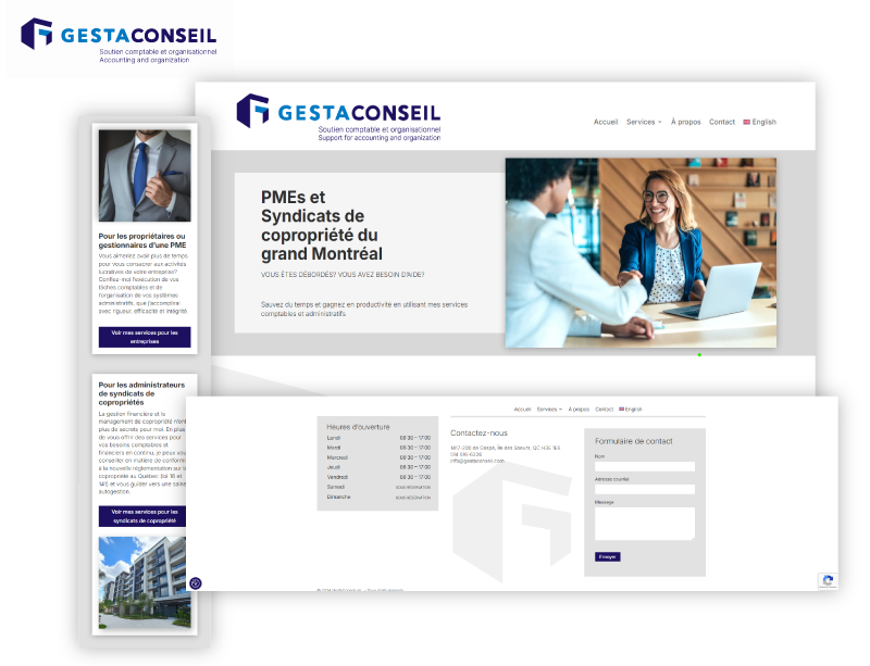 Un site structuré et évolutif pour Gestaconseil
